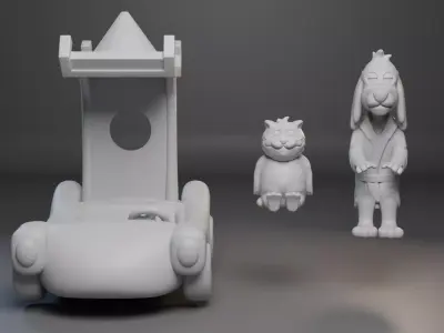 Hong Kong Phooey and Spot - 1974 Cartoon 3D print model