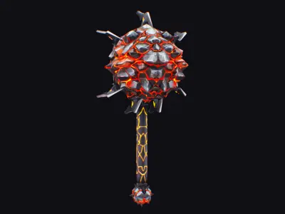 Hammer Stone Sledgehammer StormBreaker Mallet Maul Mace Low-poly 3D model