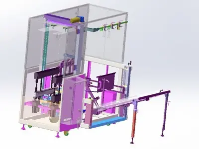 Carton unsealing machine 3D model