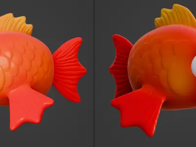 Cute Fish Sculpt - Free Project Files Free 3D model