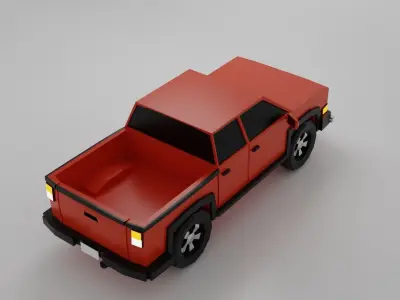 LOW-POLY TRUCK toy Free 3D model