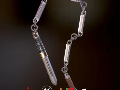 HIE Game Ready Chain Weapon N1 Low-poly 3D model