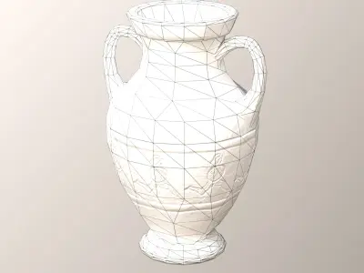 Ancient Ceramic Vase dusty antique pottery Low-poly 3D model