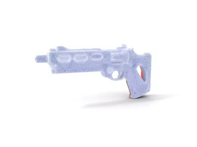 Modern Orange Blaster model pack Low-poly 3D model