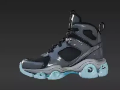 16 - Custom Shoe for Action Figures - Cyberpunk Style f 3D print model