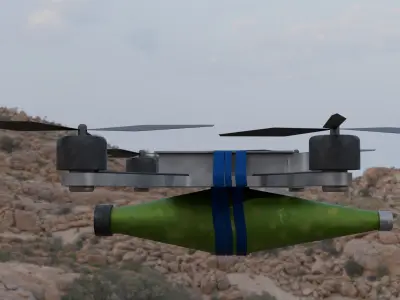 FPV Kamikaze Drone 3D model