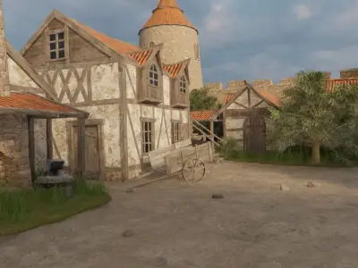 Castle Town 3D model by Matvey-Sheyanov