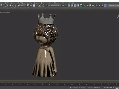 The Silent Sovereign - Mysterious - Whimsical Low-poly 3D model