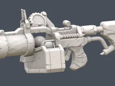 gun krisavchik fun-art Low-poly 3D model
