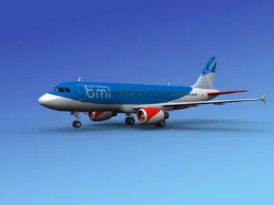 Airbus A320 British BMI 3D model