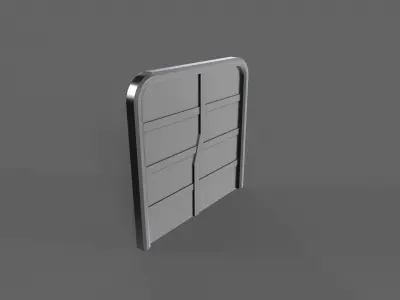 PBR Sci-Fi Door 2 Low-poly 3D model