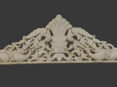 Decorative Ornamental Arch Scan Low-poly 3D model