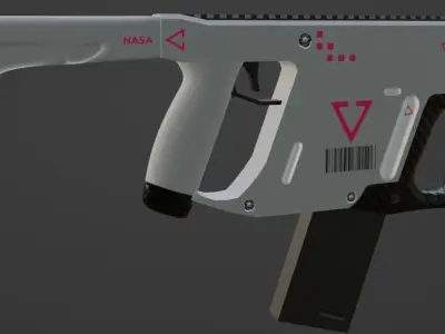 Vector gun Low-poly 3D model