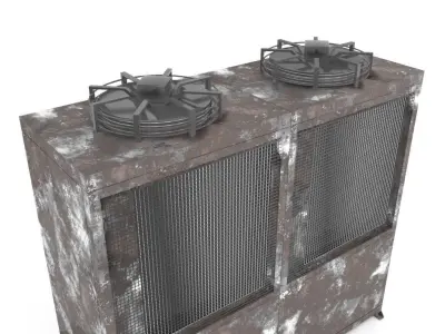 Rusty Unit Compressor Condensing 3D model
