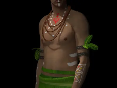 African tribal elegance 3D model