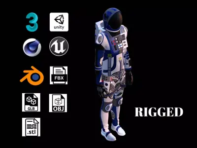 Astronaut Spacesuit Finland 3D model