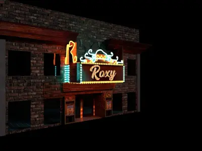 Old-Time Cinema 3D model