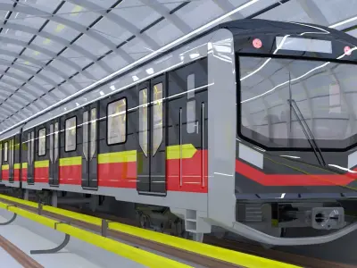 Warsaw metro station II 3D model