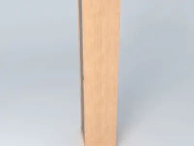 Indiana glazed red pine cabinet 3D model