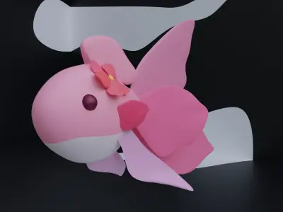 Cutie Fish - Cartoon Low-poly 3D model