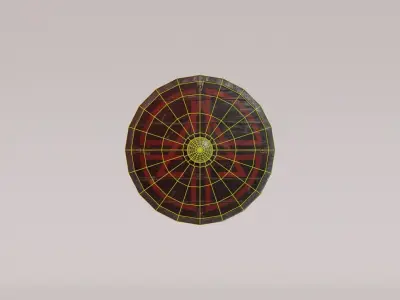 Viking Shield Low-poly 3D model 25