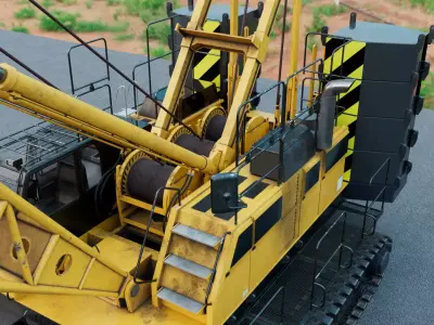 Crawler crane Low-poly 3D model by PhilRivera