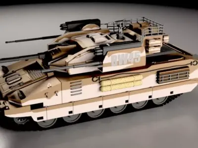Military Tank Concept 3D Model  3D model