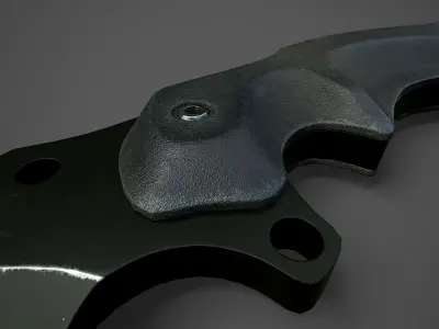 Fox Parus Survival Knife Low-poly 3D model