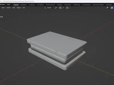Cream Biscuit Low-poly 3D model