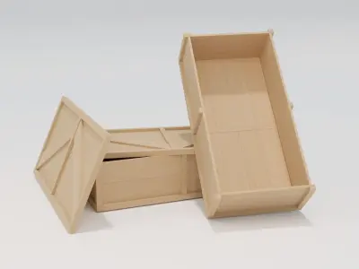 Stylized Boxes and Crates Collection 3D model