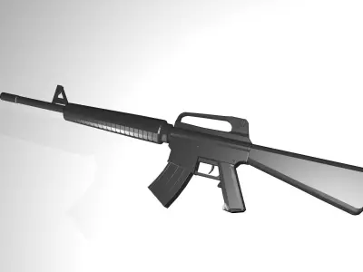 Low Poly AR-15 ar - rifle Low-poly 3D model