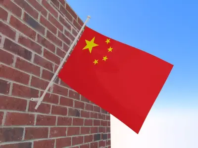 Flag of China 3D model purchase