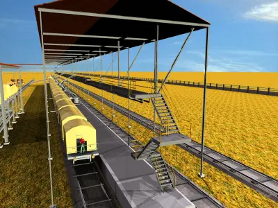 Cement Wagon Loading Free 3D model