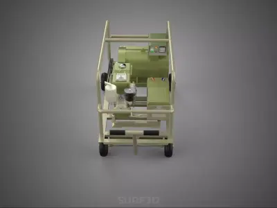 DESERT MILITARY ARMY DIESEL POWER GENERATOR SET GENSET ARID TAN 3D model