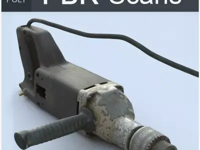 Drill High Poly hammer 3D model