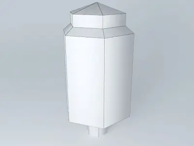Modern steel bin Free 3D model
