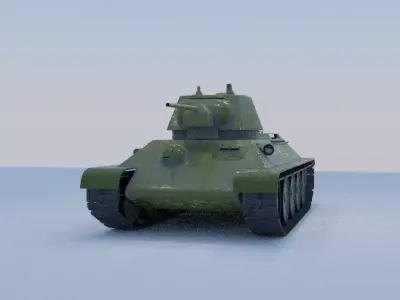 T-34 1942 Prop Free 3D model