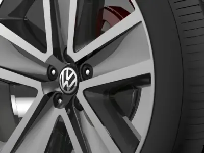 VW CrossPolo 2011 wheel 3D model