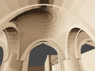 Castle Yard Low-poly 3D model