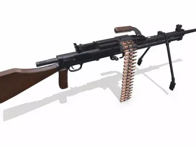 RP-46 Machine Gun Low-poly PBR Low-poly 3D model
