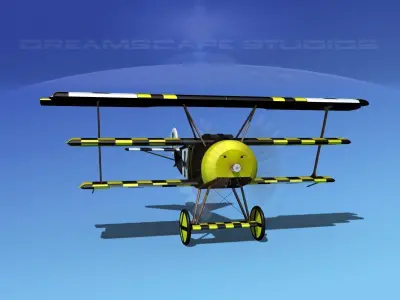 Fokker DR-1 Triplane Udet 3D model
