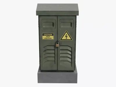 Electrical Fuse Box  Low-poly 3D model