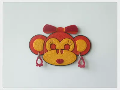 Magnet Monkey Girl Free 3D print model