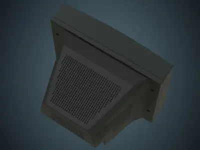 CRT Television 1B Low-poly 3D model