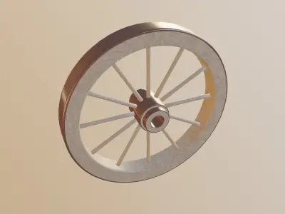 wheel 3D model Textured