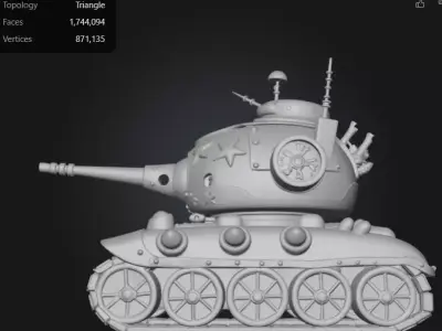 fantasy tank vehicle model 3D model