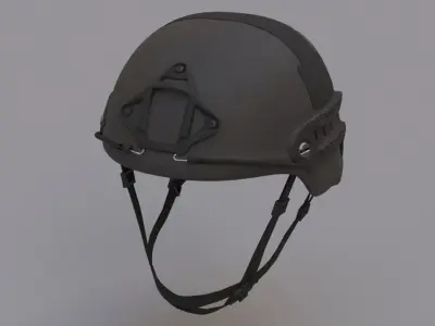 Ops Core Sentry mid cut military helmet black 3D model
