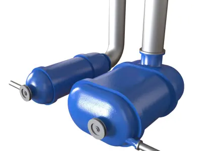 Screw compressors 3D model