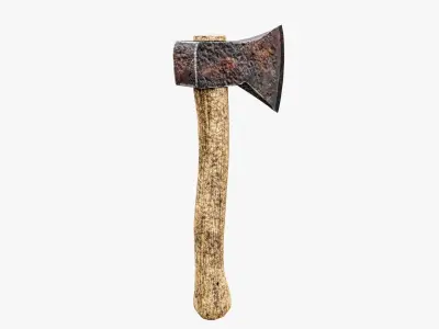Post Apocalyptic Old Axe Low-poly 3D model