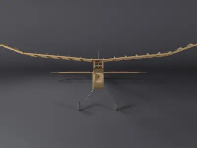 JABBERWOCK 125 EP Balsa Wood RC Plane Low-poly 3D model